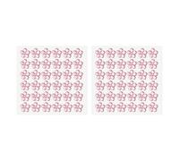 PATIKIL Flower Self-Adhesive Rhinestone Stickers, 2 Sheet/72 Pcs Face Gems Jewel Stickers Crystal Embellishment Sheet for Crafting Nail Decor Makeup DIY, Pink