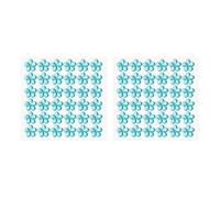 PATIKIL Flower Self-Adhesive Rhinestone Stickers, 2 Sheet/72 Pcs Face Gems Jewel Stickers Crystal Embellishment Sheet for Crafting Nail Decor Makeup DIY, Lake Blue