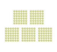 PATIKIL Flower Self-Adhesive Rhinestone Stickers, 5 Sheet/180 Pcs Face Gems Jewel Stickers Crystal Embellishment Sheet for Crafting Nail Decor Makeup DIY, Light Yellow