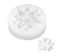 PATIKIL Flower Silicone Moulds, 3D Blooming Floral Chocolate Fondant Mould for DIY Casting Resin Candle Soap Handmade Making Cake Decorating Crafts (White, 4.1x1cm)