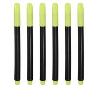 PATIKIL Fluorescent Lemon Yellow Permanent Fabric Markers for Cloths, Permanent Markers Set Fabric Pen on Plastic Wood Stone Metal and Glass for Coloring Drawing Writing Marking, 6Pack