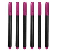 PATIKIL Fluorescent Purple Permanent Fabric Markers for Cloths, Permanent Markers Set Fabric Pen on Plastic Wood Stone Metal and Glass for Coloring Drawing Writing Marking, 6Pack
