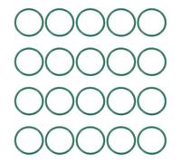 PATIKIL Fluorine Rubber O-Ring 20mm OD 17mm ID 1.5mm Width, 20Pcs Metric FKM Sealing Gasket Replacement for Seal Plumbing and Faucet Hose Machinery Plumbing Valves, Green