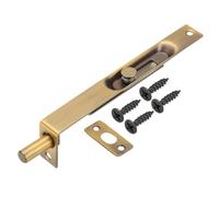 PATIKIL Flush Bolt 6" x 0.71", Stainless Steel French Door Lock Concealed Slide Double Door Latch for Wood Composite Double Door, Yellow Bronze