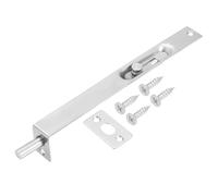PATIKIL Flush Bolt 8" x 0.87", Stainless Steel French Door Lock Concealed Slide Double Door Latch for Wood Composite Double Door, Silver Tone