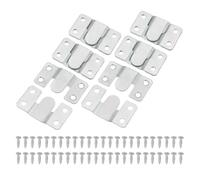 PATIKIL Flush Mount Bracket, 20 Pcs Iron Interlocking Photo Frame Hooks Picture Display Hanger Interlock Hanging Wall Mount Hardware for Art Gallery 53x30 mm / 2.08x1.18 Inch