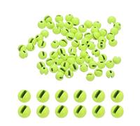PATIKIL Fly Tying Tungsten Beads, 70 Pcs 2.5mm / 0.1 Inch Tungsten Slotted Bead Round Ball for Fly Tying Jig Hooks Fishing Materials, Green