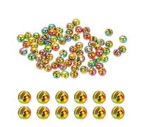 PATIKIL Fly Tying Tungsten Beads, 70 Pcs 2mm / 0.08 Inch Tungsten Slotted Bead Round Ball for Fly Tying Jig Hooks Fishing Materials, Rainbow Color