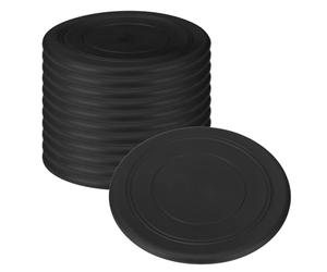 PATIKIL Flying Disc 7 Inch, 12 Pack Soft Silicone Colorful Flying Disk Flyer for Outdoor Sports Lawn, Black