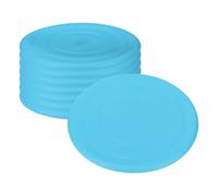 PATIKIL Flying Disc 7 Inch, 8 Pack Soft Silicone Colorful Flying Disk Flyer for Outdoor Sports Lawn, Blue