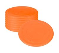 PATIKIL Flying Disc 7 Inch, 8 Pack Soft Silicone Colorful Flying Disk Flyer for Outdoor Sports Lawn Games, Orange