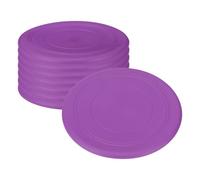 PATIKIL Flying Disc 7 Inch, 8 Pack Soft Silicone Colorful Flying Disk Flyer for Outdoor Sports Training Lawn Games, Purple