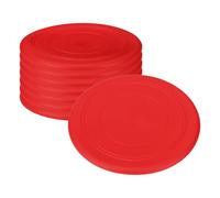 PATIKIL Flying Disc 7 Inch, 8 Pack Soft Silicone Colorful Flying Disk Flyer for Outdoor Sports Training Lawn Games, Red