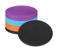 PATIKIL Flying Disc 7 Inch, 8 Pack Soft Silicone Colorful Flying Disk Flyer for Outdoor Sports Training Lawn Games, Blue/Purple/Black/Orange