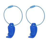 PATIKIL Flying Disc Clip with Wire Cable, 2 Pack Sport Disk Hanger Hook Holder for Carrying Organizing Discs, Blue