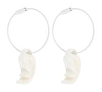 PATIKIL Flying Disc Clip with Wire Cable, 2 Pack Sport Disk Hanger Hook Holder for Carrying Organizing Discs, White