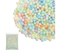 PATIKIL Foam Beads, 4-6mm Foam Balls, Mini Small Balls Polystyrene Beads for DIY Craft Supplies Wedding Party Art Homemade, Light Multicolor