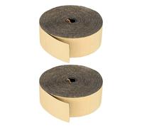 PATIKIL Foam Insulation Tape, 2Pcs 50mm W x 1mm t x 10 Meter Self Adhesive Weather Stripping Door Seal Strip for Door Window Air Conditioning, Black