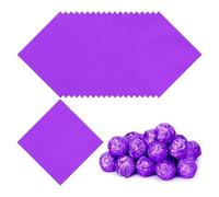 PATIKIL Foil Candy Wrappers 3.5x3.5 Inch, 100 Pcs Square Glossy Aluminium Foil Candy Wrapping Paper for DIY Chocolate Candies Packaging Decoration, Purple