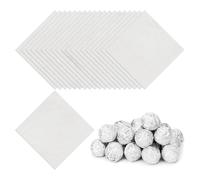 PATIKIL Foil Candy Wrappers 3.5x3.5 Inch, 200 Pcs Square Glossy Aluminium Foil Candy Wrapping Paper for DIY Chocolate Candies Packaging Decoration, Silver