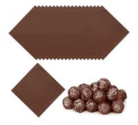 PATIKIL Foil Candy Wrappers 3x3 Inch, 100 Pcs Square Glossy Aluminium Foil Candy Wrapping Paper for DIY Chocolate Candies Packaging Decoration, Brown