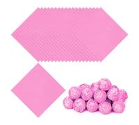 PATIKIL Foil Candy Wrappers 4x4 Inch, 100 Pcs Square Glossy Aluminium Foil Candy Wrapping Paper for DIY Chocolate Candies Packaging Decoration, Pink
