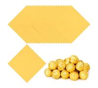 PATIKIL Foil Candy Wrappers 4x4 Inch, 100 Pcs Square Glossy Aluminium Foil Candy Wrapping Paper for DIY Chocolate Candies Packaging Decoration, Gold