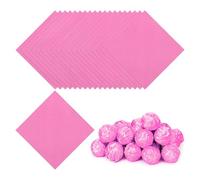 PATIKIL Foil Candy Wrappers 5x5 Inch, 100 Pcs Square Fine Grid Aluminium Foil Candy Wrapping Paper for DIY Chocolate Candies Packaging Decoration, Pink
