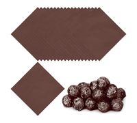 PATIKIL Foil Candy Wrappers 6x6 Inch, 100 Pcs Square Glossy Aluminium Foil Candy Wrapping Paper for DIY Chocolate Candies Packaging Decoration, Brown