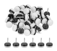 PATIKIL Furniture Sliders 16mm, 40pcs Nail on Chair Leg Floor Protectors Furniture Glider Pads for Easy Moving on Carpet Hardwood Tile, White