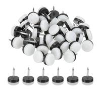 PATIKIL Furniture Sliders 18mm, 40pcs Nail on Chair Leg Floor Protectors Furniture Glider Pads for Easy Moving on Carpet Hardwood Tile, White