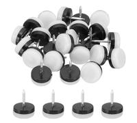 PATIKIL Furniture Sliders 20mm, 24pcs Nail on Chair Leg Floor Protectors Furniture Glider Pads for Easy Moving on Carpet Hardwood Tile, White