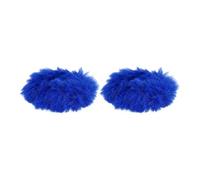PATIKIL Furry Microphone Windscreen 25mm x 56mm Mic Cover Windshield for Indoor Outdoor Microphone Blue 2 Pack