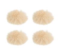 PATIKIL Furry Microphone Windscreen 5mm x 55mm Mic Cover Windshield for Indoor Outdoor Microphone Khaki 4 Pack
