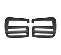 PATIKIL G Hook Webbing Slide Buckles 38mm, 1 Pair Metal G Hooks Webbing Buckles Clips Adjustable Buckle for Backpack Luggage Straps Webbing Outdoor Belt Hardware, Black
