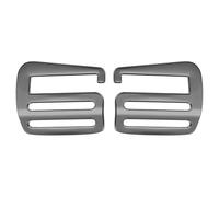 PATIKIL G Hook Webbing Slide Buckles 38mm, 1 Pair Metal G Hooks Webbing Buckles Clips Adjustable Buckle for Backpack Luggage Straps Webbing Outdoor Belt Hardware, Grey