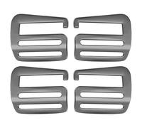 PATIKIL G Hook Webbing Slide Buckles 38mm, 2 Pair Metal G Hooks Webbing Buckles Clips Adjustable Buckle for Backpack Luggage Straps Webbing Outdoor Belt Hardware, Grey