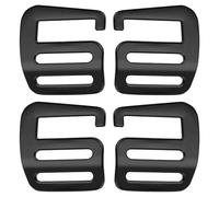 PATIKIL G Hook Webbing Slide Buckles 38mm, 2 Pair Metal G Hooks Webbing Buckles Clips Adjustable Buckle for Backpack Luggage Straps Webbing Outdoor Belt Hardware, Black