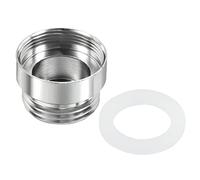 PATIKIL G1/2 Male to M22*1.0 Female Thread Faucet Adapter, Chromed Aerator Connector Fitting for Garden Hose Water Filter, Silver