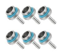 PATIKIL G1/4 x 4mm Hose Barb Fitting Adapter, 6PCS Male Aluminum Pipe Fittings Soft Tube Barb Reducer Connector for PC Computer Water Cooling System 3-3.5mm Hose, Silver