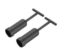 PATIKIL G9 Socket Ring Removal Tool, 2 Pcs PVC Plastic Light Replacing Accessories for Lamp Shade Collar Ring Retaining Ring Tool, 123mm Black
