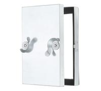 PATIKIL Galvanized Steel Access Panel, 10x6 Inch Insulated HVAC Duct Access Door with 2 Clasp Locks, Hinged Door and Rubber Gasket for Plumbing Electrical Box Cable Cover, Silver Tone