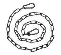 PATIKIL Gate Chain Lock, 34 in x 2.5mm Chain Dia Alloy Steel Hanging Chain Lock with 2 Open Clasps for Stall Barn Fence Gate Hammock Swing Punching Bags Sandbag Yoga Gym, Black