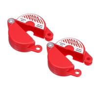 PATIKIL Gate Valve Lockout, 2 Pack Gate Valve Lockout Device Outdoor Faucet Water Spigot Lock for 1" to 2-1/2" Diameter Valve Handles Faucet Knob Spigot Propane Tank Style 1, Red