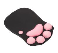 PATIKIL Gel Mouse Pad with Wrist Rest, Ergonomic Mouse Pad Cat's Paw Comfortable Memory Foam Non-Slip Base Soft for Computer Laptop Office, Black Pink