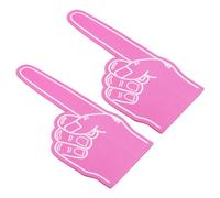 PATIKIL Giant Foam Finger 18 Inch, 2 Pack EVA Number 1 DIY Blank Foam Hand Cheerleading for Sports Events Spirit Games Party, Pink