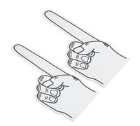 PATIKIL Giant Foam Finger 18 Inch, 2Pcs EVA Number 1 DIY Blank Foam Hand Cheerleading Vibrant Color for Celebration Pom Poms Sports Events Spirit Games Party, White