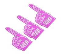 PATIKIL Giant Foam Finger 18 Inch, 3 Pcs Number 1 Foam Hand EVA Foam Finger Cheerleading Accessories for Sports Events Baseball Basketball Soccer Games, Pink