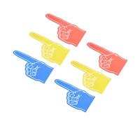 PATIKIL Giant Foam Finger 18 Inch, 6 Pack Number 1 DIY Blank Foam Hand Cheerleading Foam Fingers for Sports Events Games Party Supplies, Red Blue Yellow