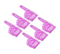 PATIKIL Giant Foam Finger 18 Inch, 6 Pcs Number 1 Foam Hand EVA Foam Finger Cheerleading Accessories for Sports Events Baseball Basketball Soccer Games, Pink